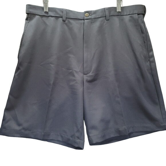 Haggar Mens Shorts Blue Size 38 Polyester Button Zip Close Pockets - Picture 1 of 12